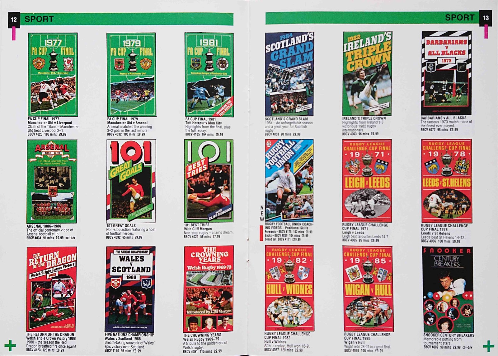 Other pages of catalogue BBC Video catalogue 1988